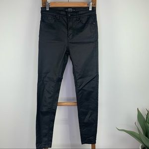 Leather Look Skinny Jeans